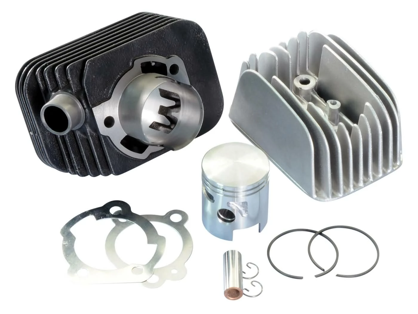 Zylinderkit Polini Grauguss Racing 63ccm 12mm Kolbenbolzen Für Piaggio Ciao 4 Zylinderkit Polini Grauguss Racing 63ccm 12mm Kolbenbolzen Für Piaggio Ciao – Bild 2
