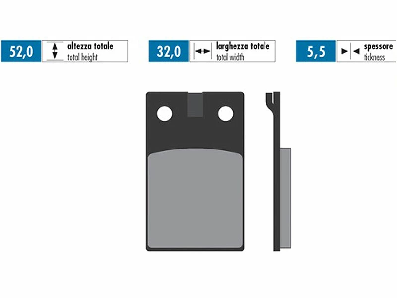 Bremsbeläge Polini Organisch Für Malaguti F12 Phantom, Crosser, Simson S 53, S 83 4 Bremsbeläge Polini Organisch Für Malaguti F12 Phantom, Crosser, Simson S 53, S 83 – Bild 2