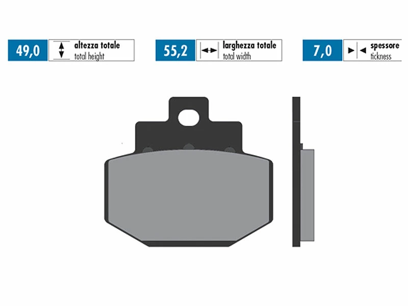 Bremsbeläge Polini Organisch Für Benelli, Gilera, Piaggio 4 Bremsbeläge Polini Organisch Für Benelli, Gilera, Piaggio – Bild 2