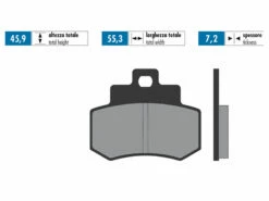 Bremsbeläge Polini Organisch Für Kymco Grand Dink 250 [RFBS41000/ RFBS41010/ RFBS41001] (SH50DA/DC) S4 -Racing Planet Verkaufsgeschäft 174 0036 draw