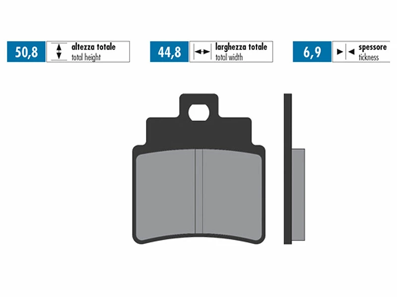 Bremsbeläge Polini Organisch Für Kymco KXR, MXU, Maxxer, SYM GTS 4 Bremsbeläge Polini Organisch Für Kymco KXR, MXU, Maxxer, SYM GTS – Bild 2