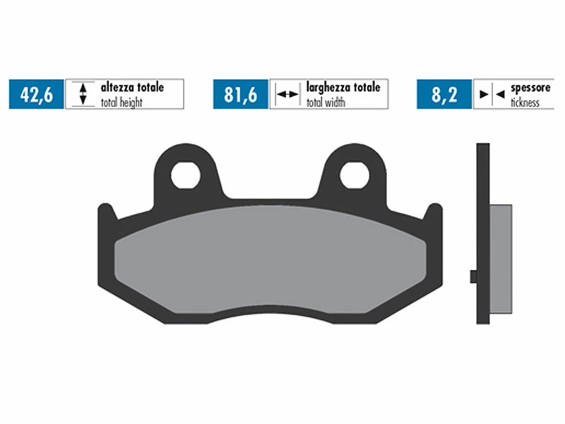 Bremsbeläge Polini Organisch Für Suzuki Burgman 250, 400 01-06 4 Bremsbeläge Polini Organisch Für Suzuki Burgman 250, 400 01-06 – Bild 2