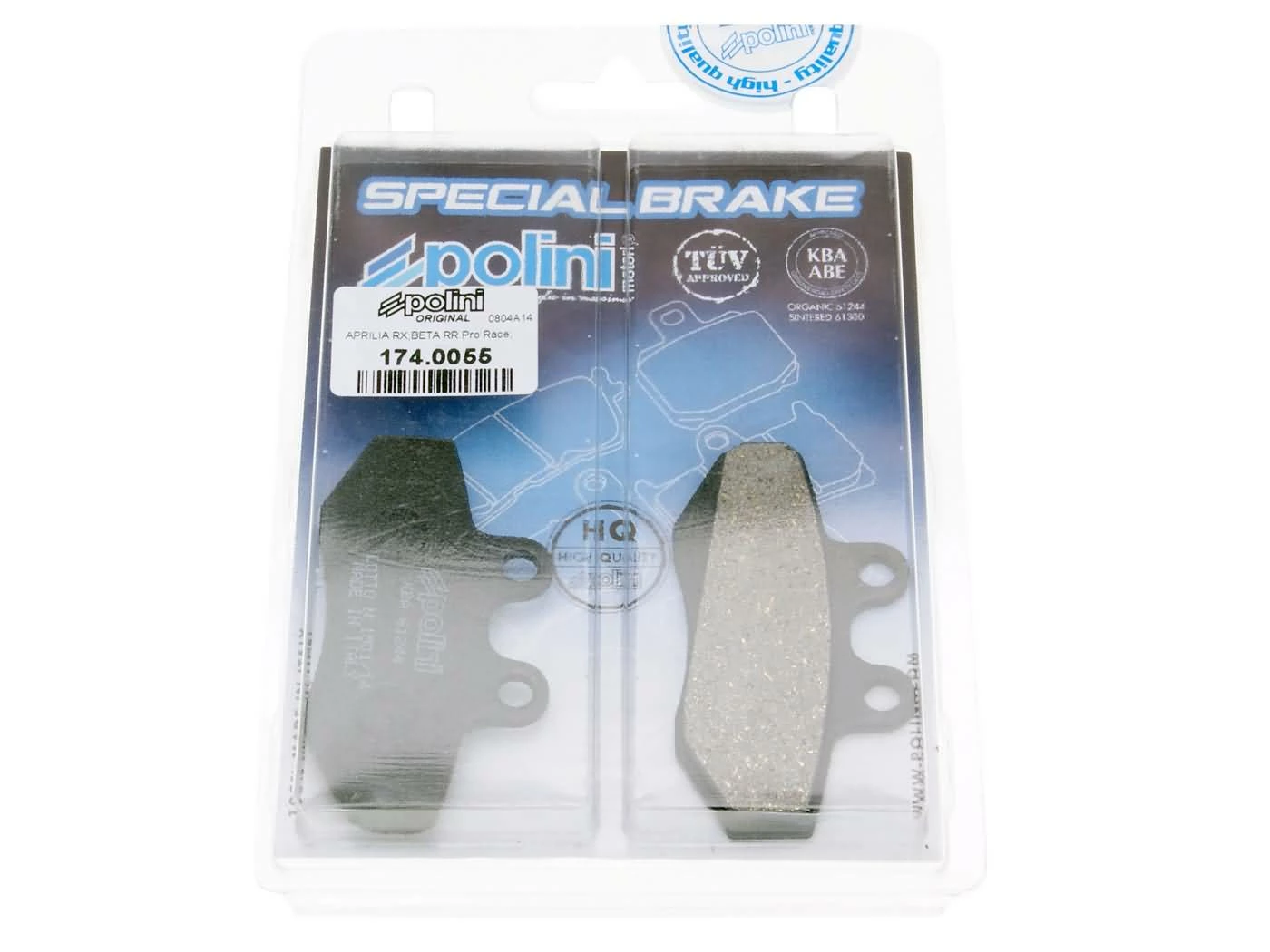 Bremsbeläge Polini Organisch Für Aprilia, CH, Motorhispania, Rieju 3 Bremsbeläge Polini Organisch Für Aprilia, CH, Motorhispania, Rieju