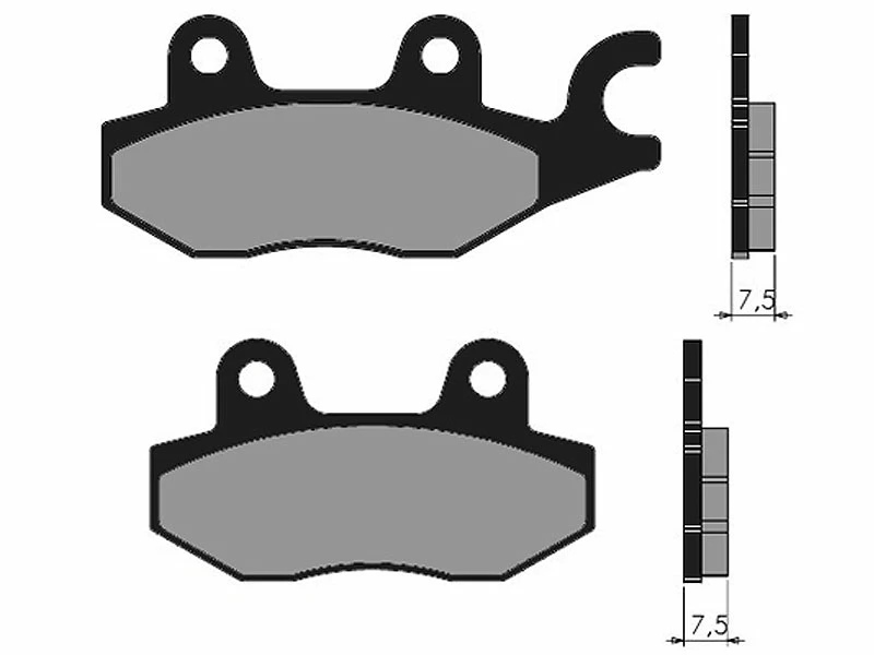Bremsbeläge Polini Organisch Für Kymco, Yamaha, Hyosung 4 Bremsbeläge Polini Organisch Für Kymco, Yamaha, Hyosung – Bild 2