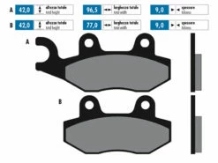 Bremsbeläge Polini Organisch Für Kymco, Peugeot -Racing Planet Verkaufsgeschäft 174 0070 draw