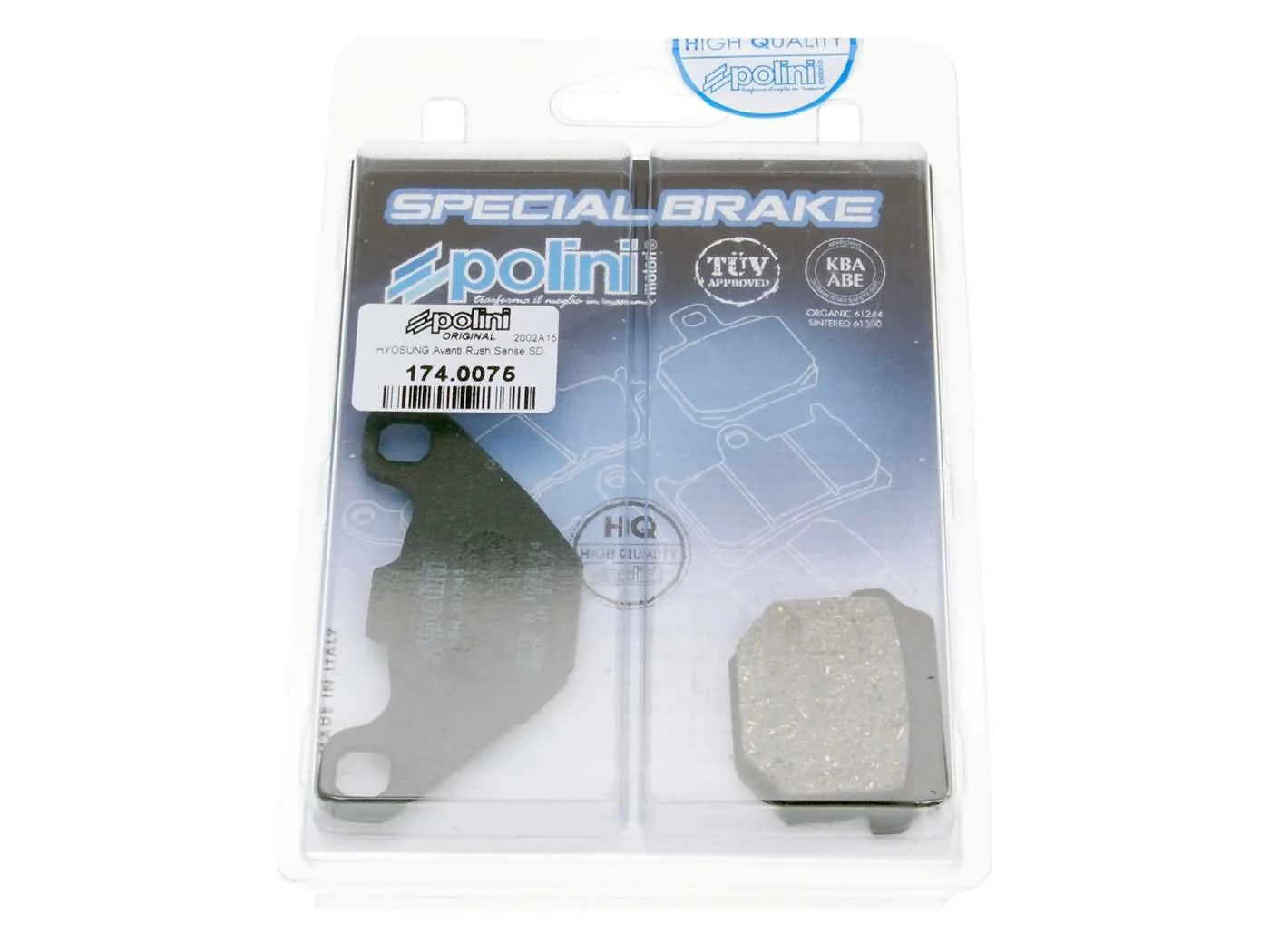 Bremsbeläge Polini Organisch Für CPI Hyosung Keeway Peugeot 3 Bremsbeläge Polini Organisch Für CPI Hyosung Keeway Peugeot