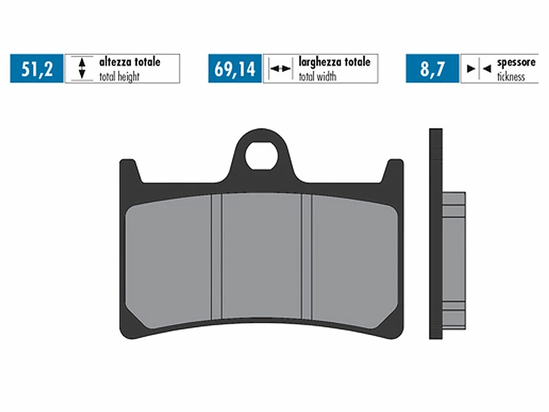 Bremsbeläge Polini Organisch Für Yamaha T-Max 530 4 Bremsbeläge Polini Organisch Für Yamaha T-Max 530 – Bild 2