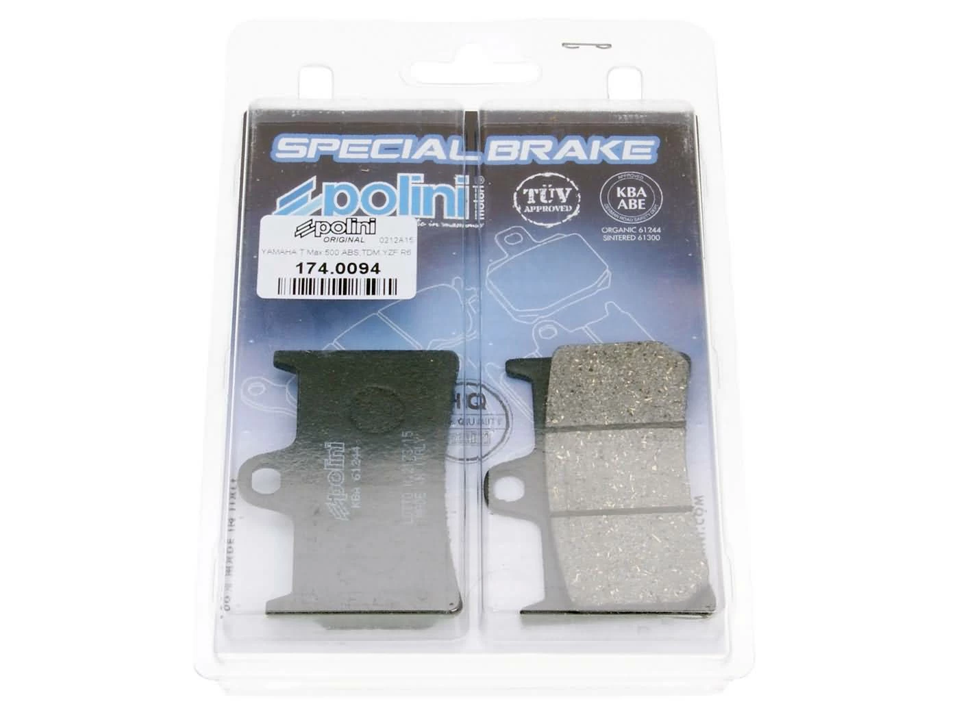 Bremsbeläge Polini Organisch Für Yamaha T-Max 530 3 Bremsbeläge Polini Organisch Für Yamaha T-Max 530