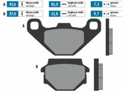 Bremsbeläge Polini Organisch Für Kymco Agility 16 Zoll, Kawasaki GPZ 400, ZX-7 750 R -Racing Planet Verkaufsgeschäft 174 0095 draw