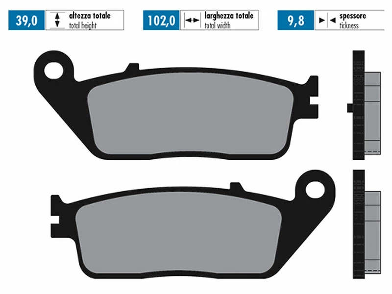 Bremsbeläge Polini Organisch Für Kymco Xciting 400i, Daelim, Kawasaki 4 Bremsbeläge Polini Organisch Für Kymco Xciting 400i, Daelim, Kawasaki – Bild 2