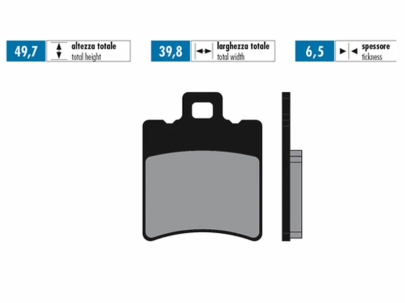 Bremsbeläge Polini Sinter Für Aprilia Malaguti MBK Piaggio Yamaha 4 Bremsbeläge Polini Sinter Für Aprilia Malaguti MBK Piaggio Yamaha – Bild 2