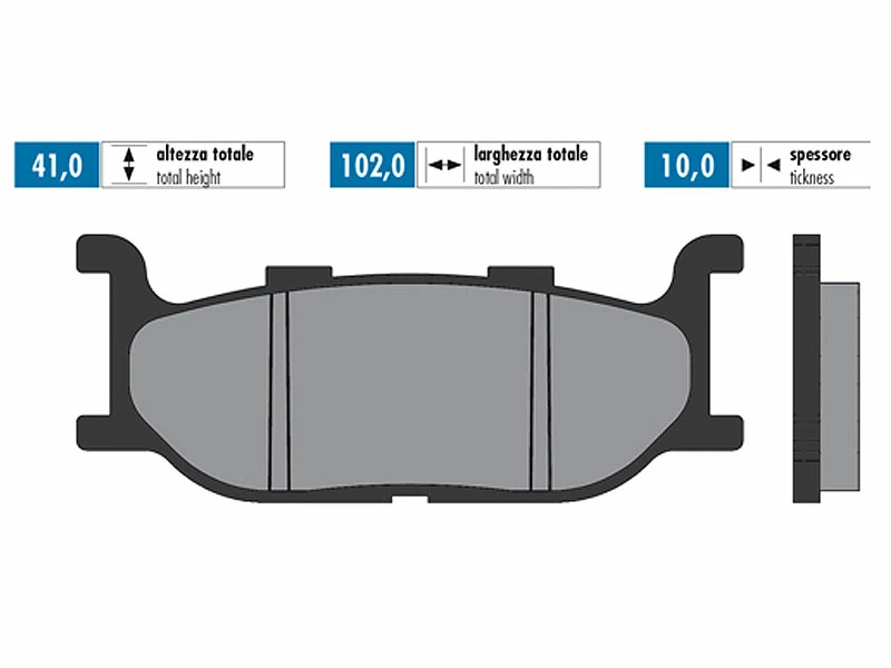 Bremsbeläge Polini Sinter Für Yamaha Majesty 400, T-Max 500 4 Bremsbeläge Polini Sinter Für Yamaha Majesty 400, T-Max 500 – Bild 2