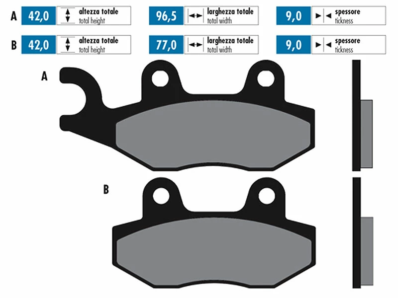 Bremsbeläge Polini Sinter Für Kymco, Peugeot 4 Bremsbeläge Polini Sinter Für Kymco, Peugeot – Bild 2