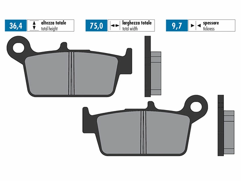 Bremsbeläge Polini Sinter Für Kymco Curio, Fever ZXI, ZXII, KB50, Top Boy, Honda Lead, Shadow 4 Bremsbeläge Polini Sinter Für Kymco Curio, Fever ZXI, ZXII, KB50, Top Boy, Honda Lead, Shadow – Bild 2