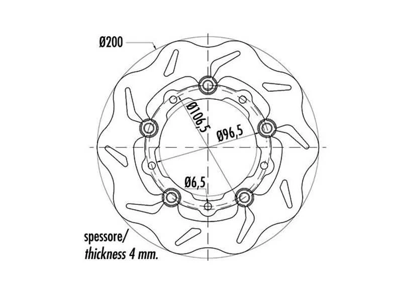 Bremsscheibe Polini Wavy Schwimmend Für LML, Piaggio, Vespa, Gilera 4 Bremsscheibe Polini Wavy Schwimmend Für LML, Piaggio, Vespa, Gilera – Bild 2