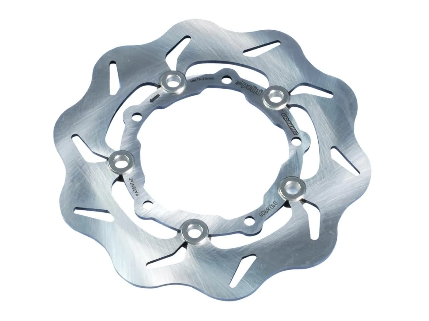 Bremsscheibe Polini Wavy Schwimmend Für LML, Piaggio, Vespa, Gilera 3 Bremsscheibe Polini Wavy Schwimmend Für LML, Piaggio, Vespa, Gilera