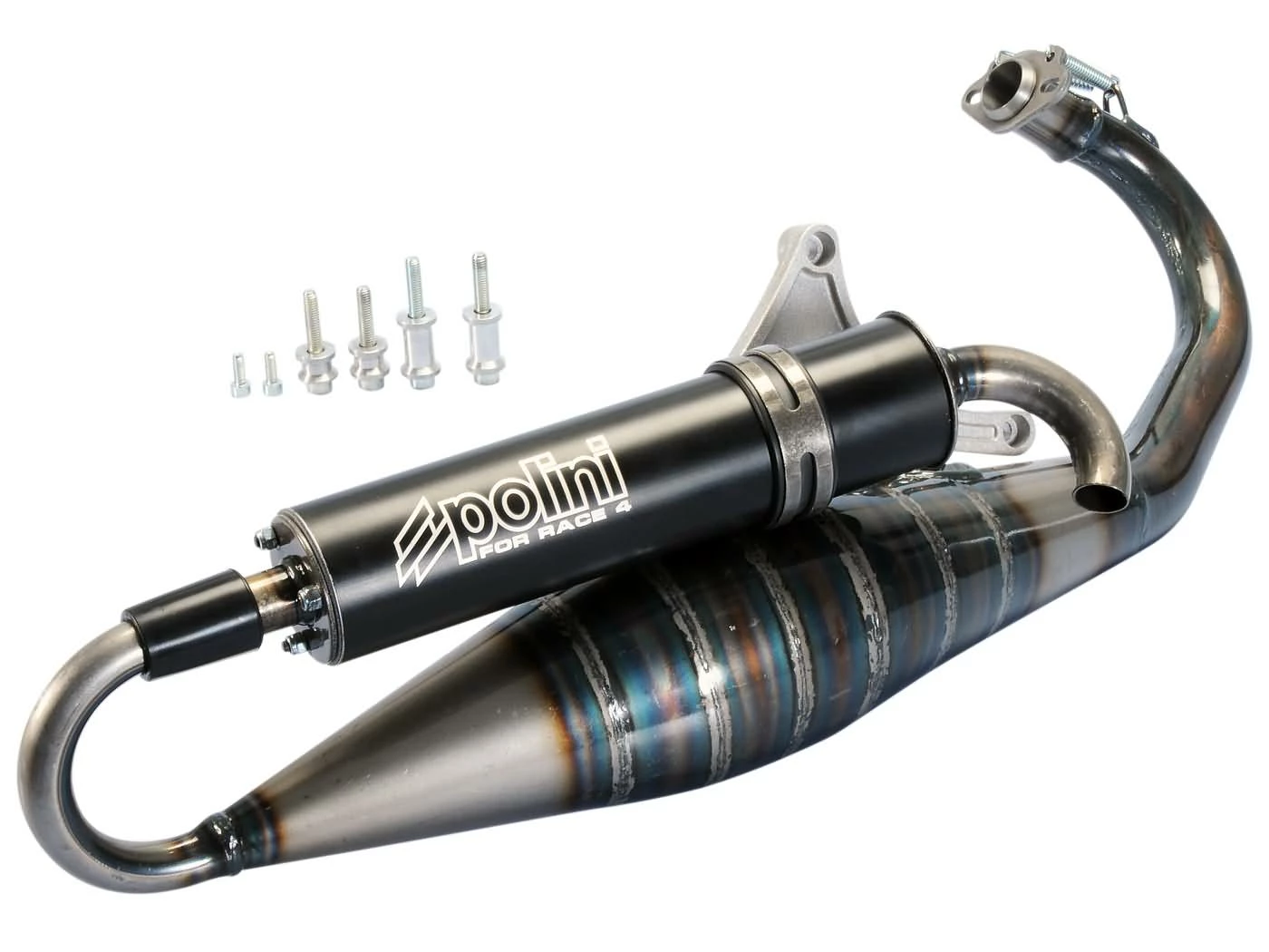 Auspuff Polini For Race 4 TWD Für Piaggio 50 2T 3 Auspuff Polini For Race 4 TWD Für Piaggio 50 2T