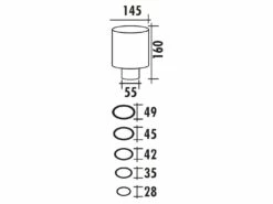 Luftfilter Polini Big Evolution 28-55mm Gerade Schwarz-blau -Racing Planet Verkaufsgeschäft 203 0147 draw